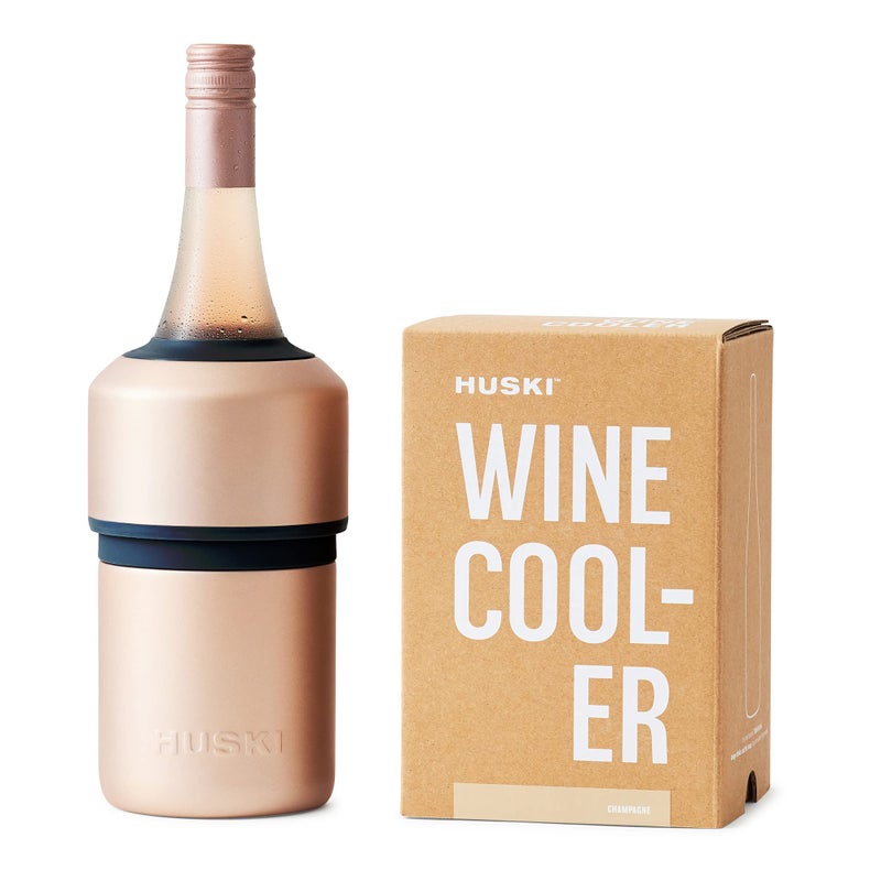 Huski Wine Chiller | Award Winning Iceless Design | Keeps Wine Cold up to 6 Hours | Wine Accessory | Next Generation Ice Bucket | Fits Some Champagne Bottles | Perfect Gift for Wine Lovers (Champagne) - Image 1